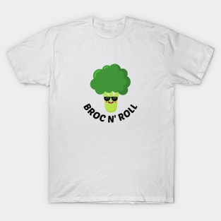 BROC N' ROLL - Cute Broccoli Pun T-Shirt